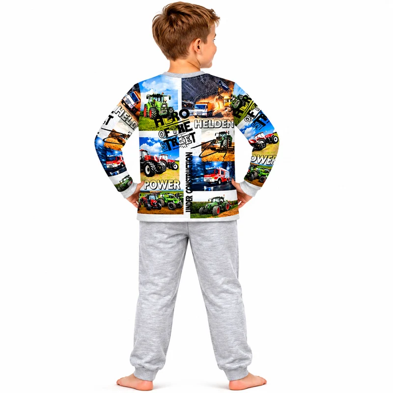 BONDI Jungen Pyjama "Hero of the Street" 33170 | Grey Melange