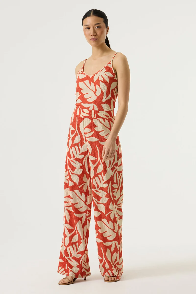 Wide Leg Hose mit Alloverdruck
