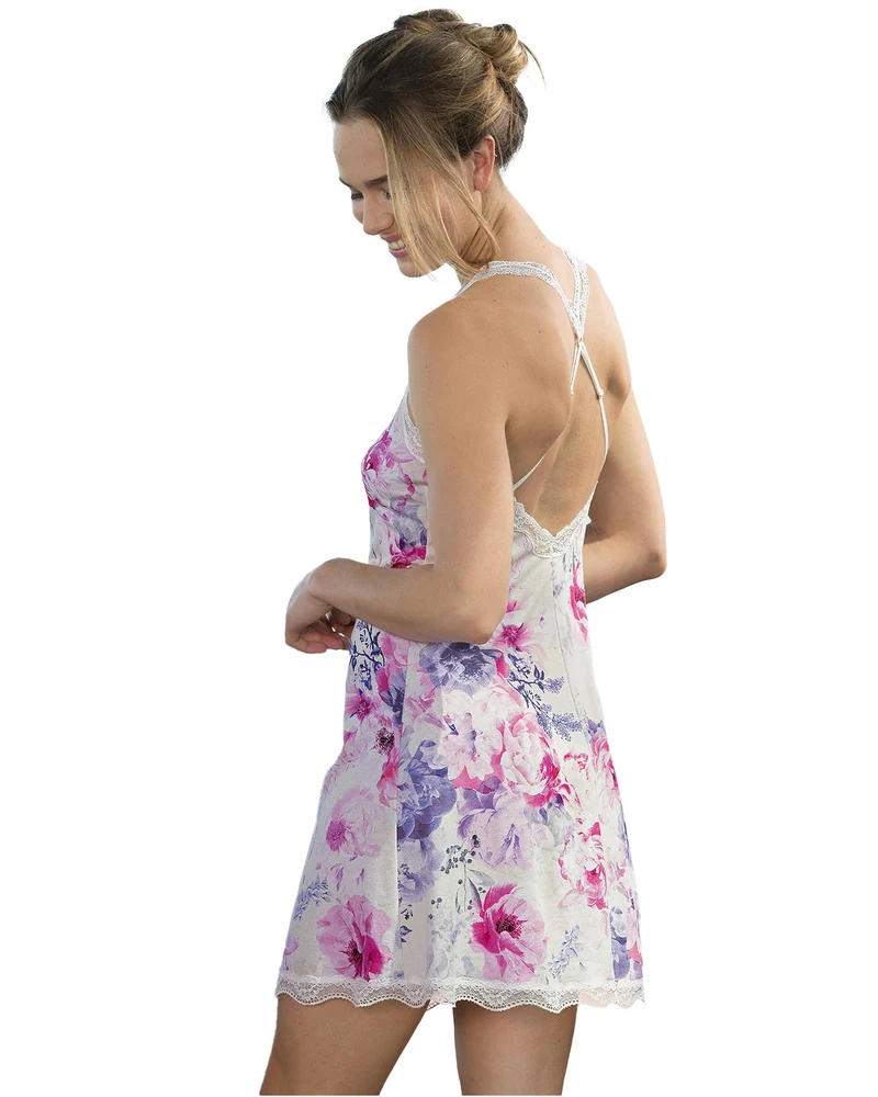 Nina von C. Negligè Hemdrock "Flower" 90cm 16421321 | Mehrfarbig