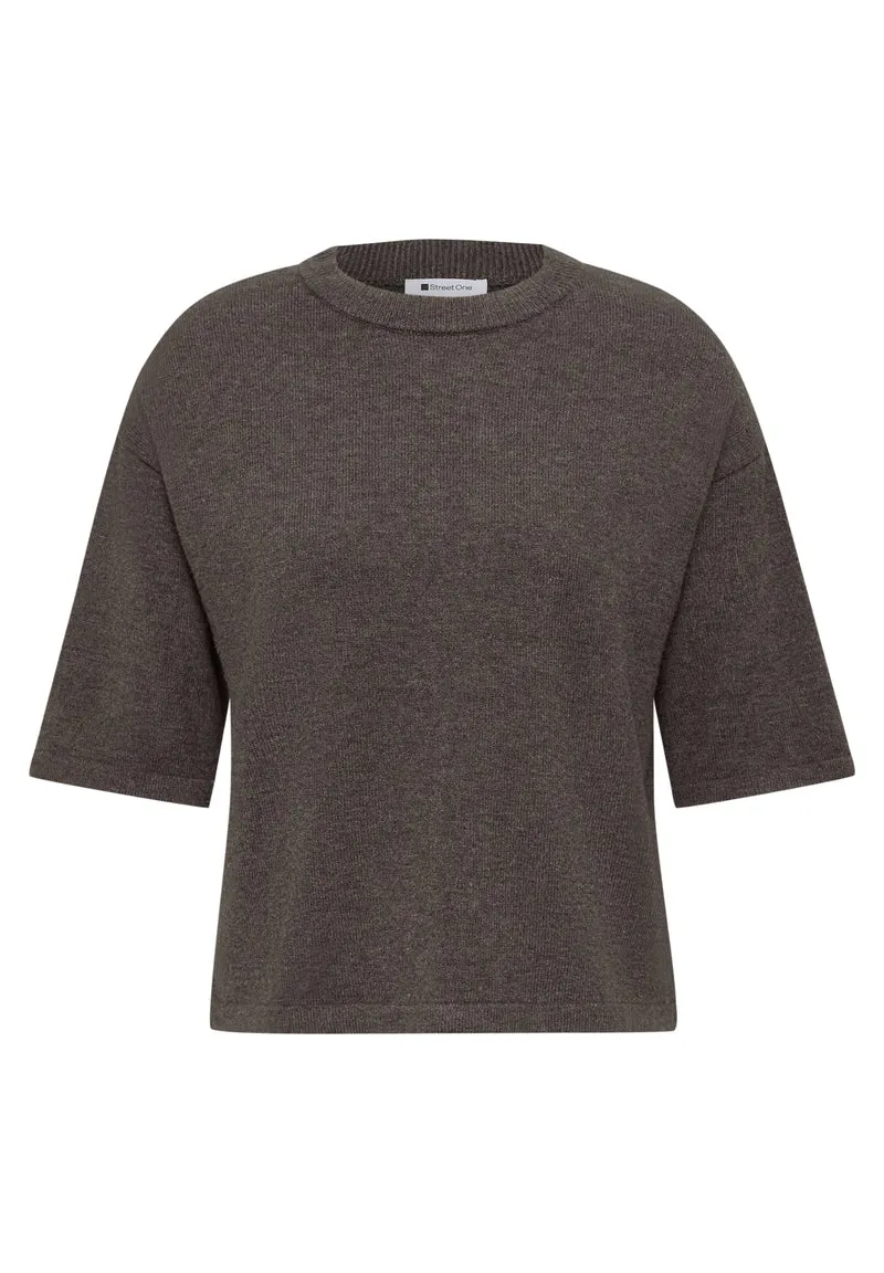 3/4-Arm Pullover mit Rundhals