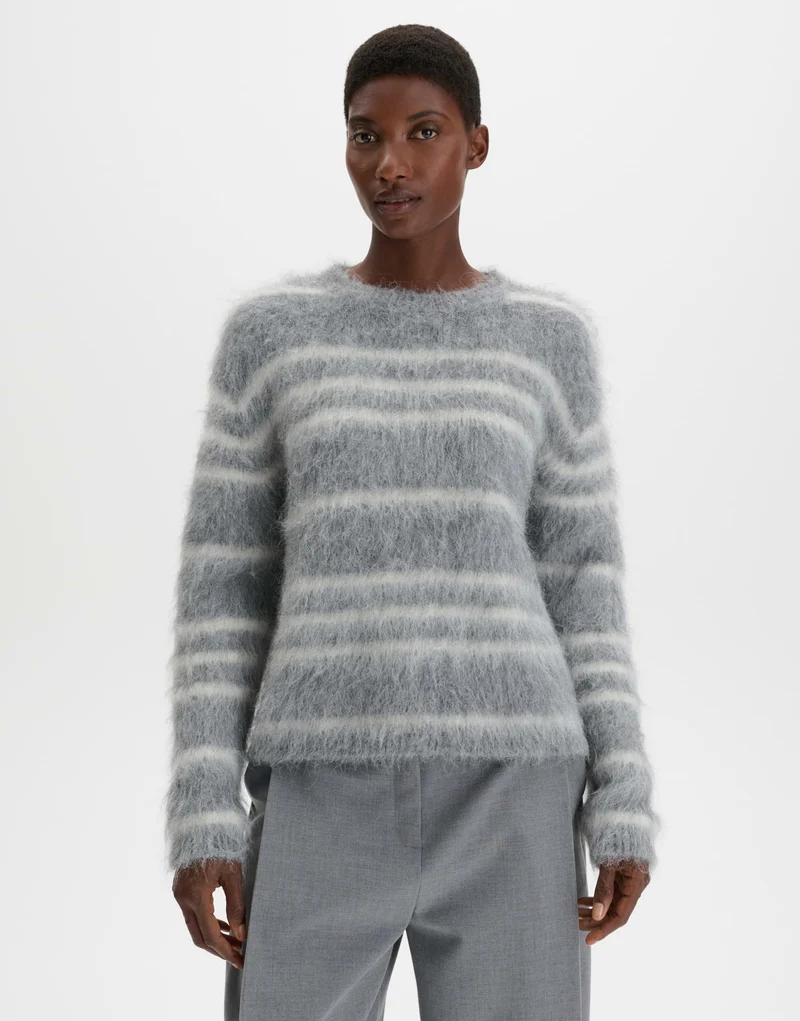 TAIRA Strickpullover mit Fuzzy Yarn