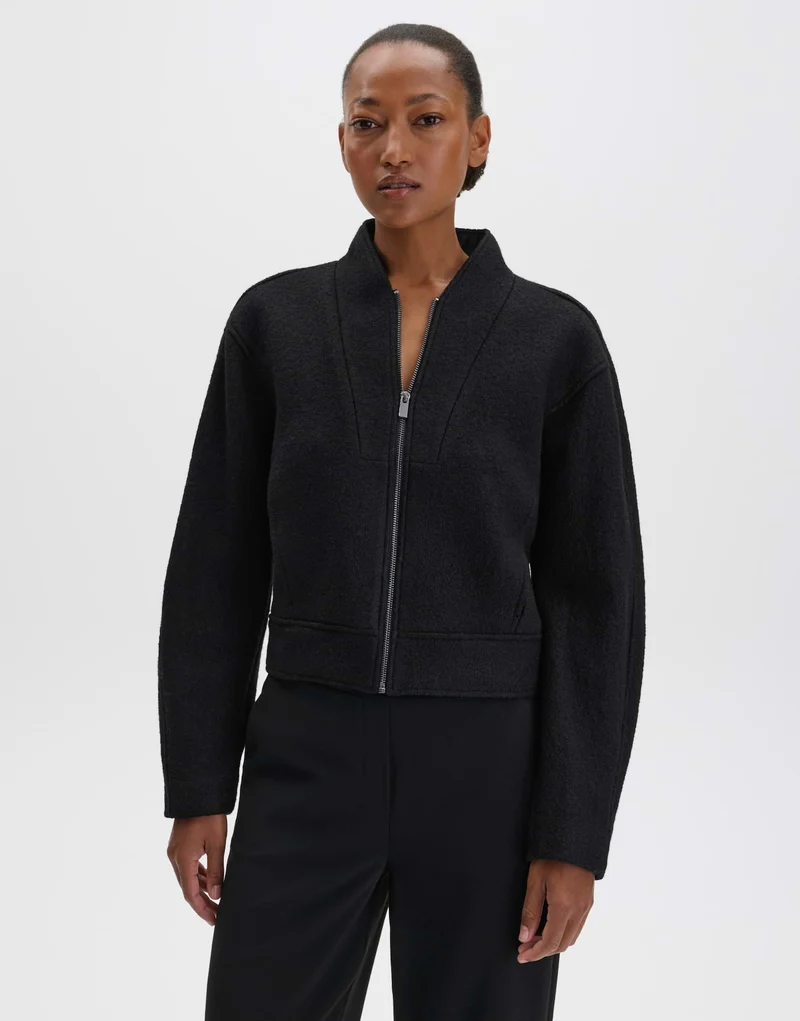 NUVERA Wolljacke im Biker-Stil