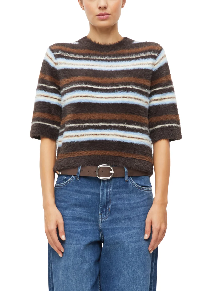 Kurzarm-Strickpullover