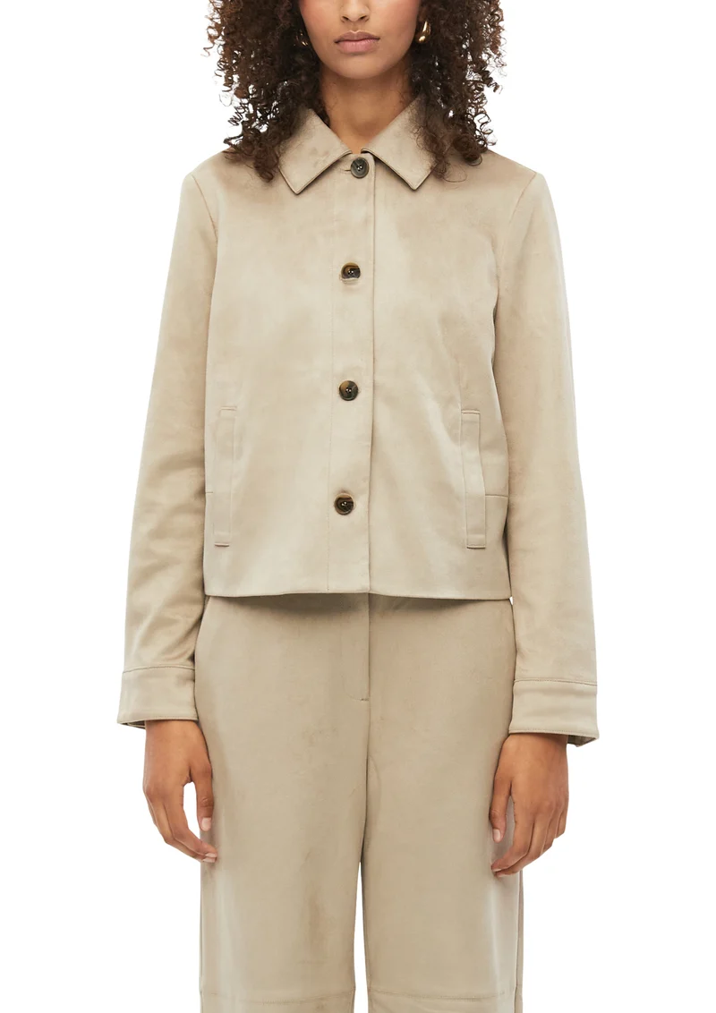 Jacke in Veloursleder-Optik