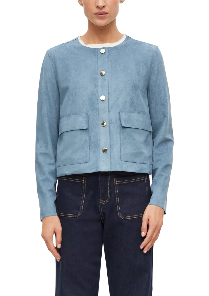 Jacke in Veloursleder-Optik