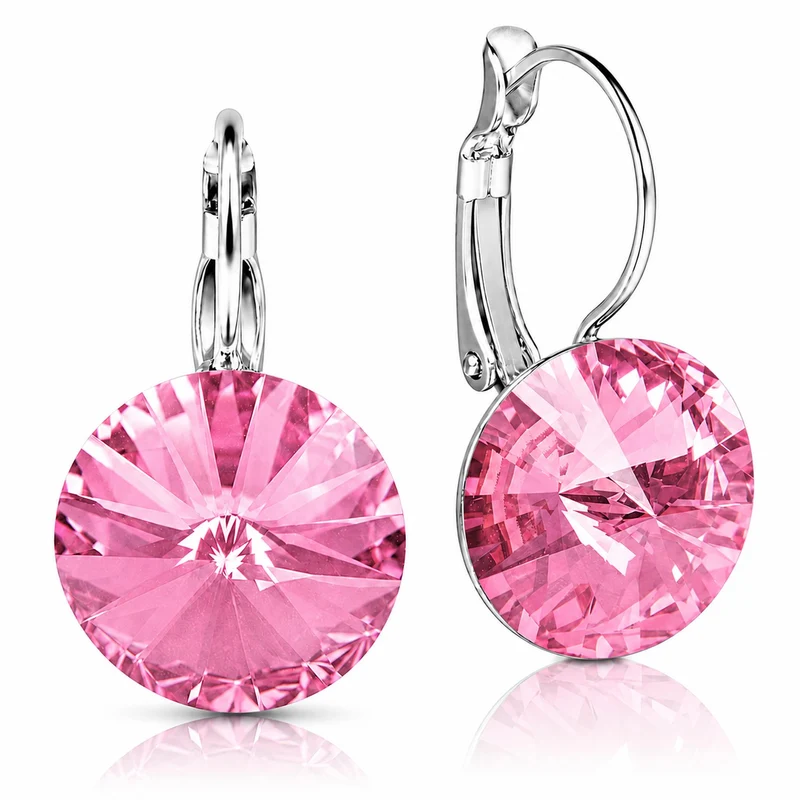 LUISIA® Ohrringe Rivoli mit Kristallen von Swarovski® 14 mm | Rosa