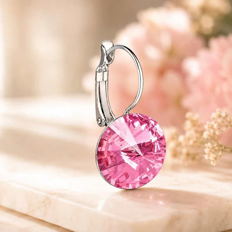 LUISIA® Ohrringe Rivoli mit Kristallen von Swarovski® 14 mm | Rosa