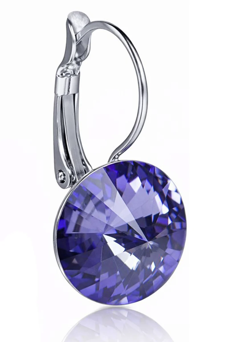 LUISIA® Ohrringe Rivoli mit Kristallen von Swarovski® 14 mm | Tanzanite