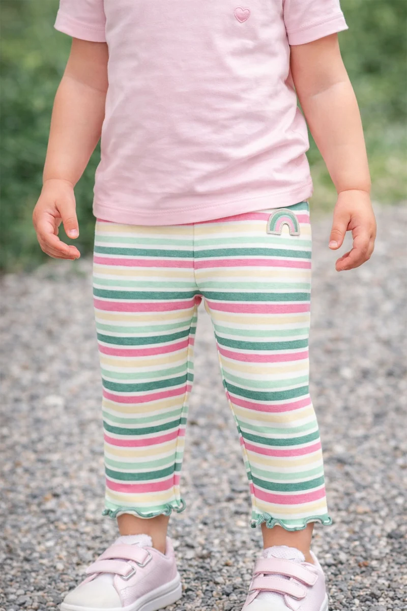 BONDI Baby Mädchen 7/8 Hose Leggings "Be Happy" 86889 | Mehrfarbig