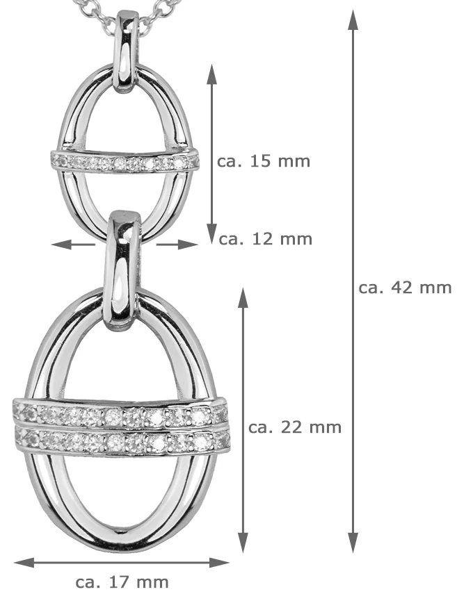 LUISIA Halskette "Ovale" 67014 | 925 Silber (55 cm Länge)