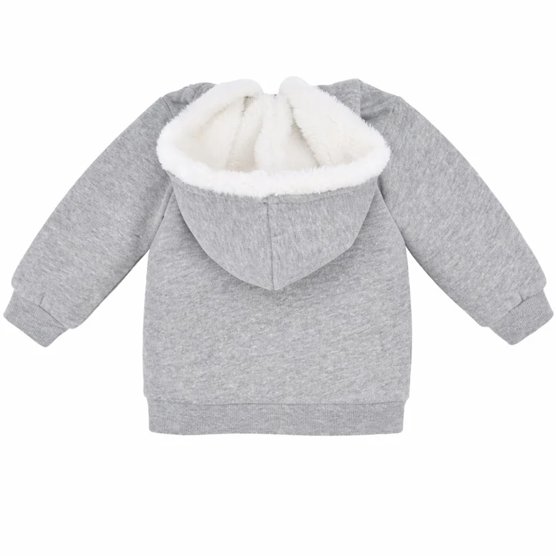 BONDI Baby Mädchen Kapuzenjacke "Wild Love" 86633 | Grey Melange