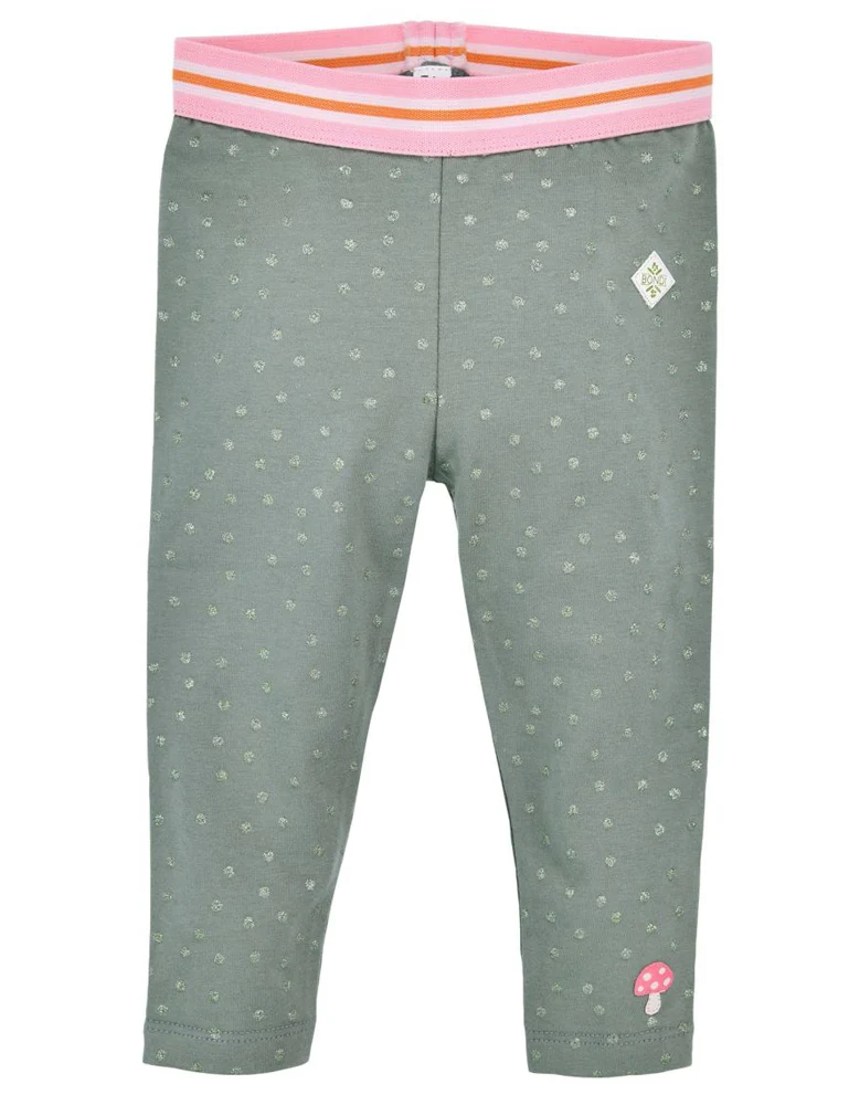 BONDI Baby Mädchen Leggings "Pilz" 86666 | Salbei Grün