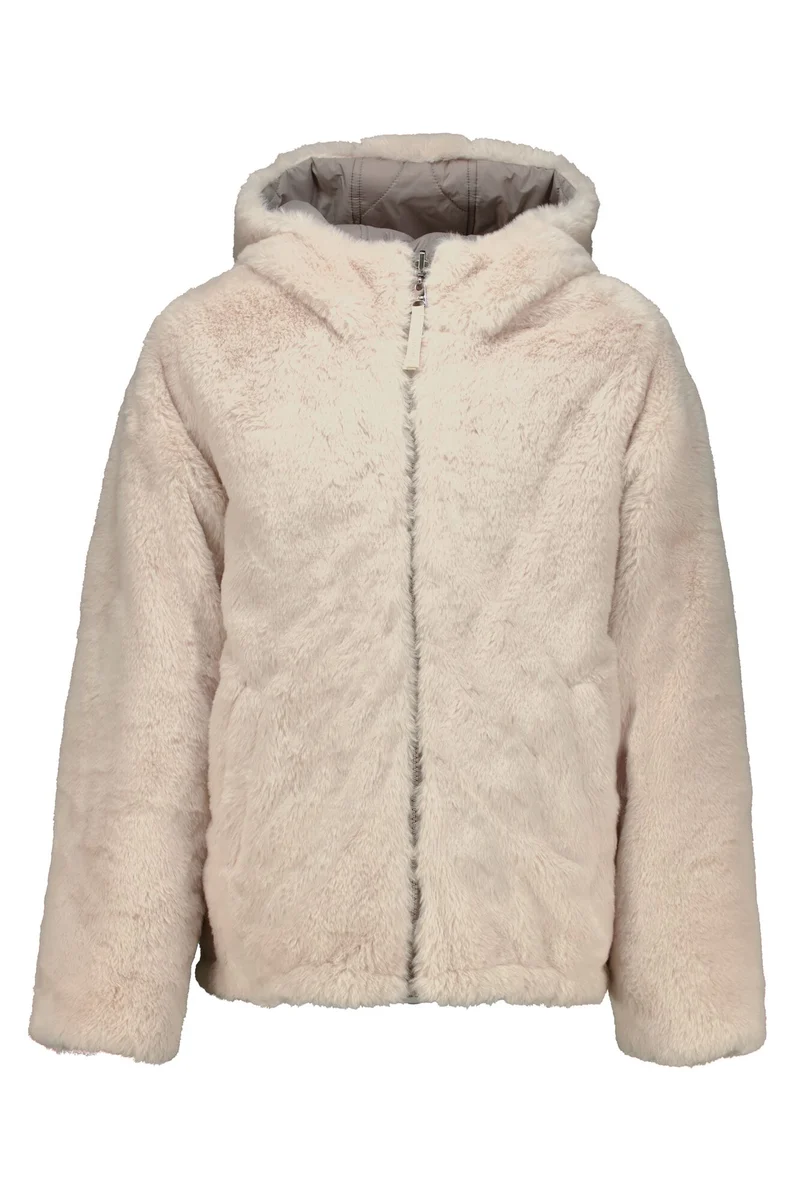 Umkehrbare Jacke aus Kunstfell