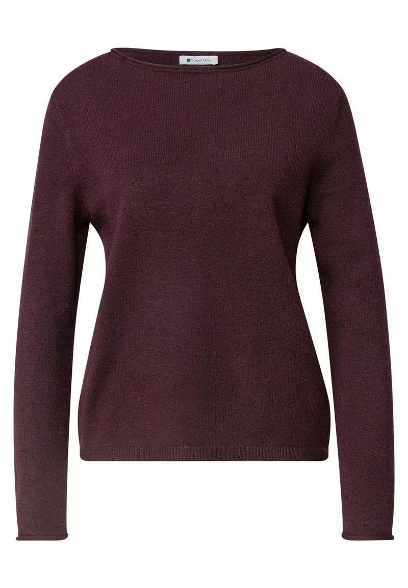 Feinstrickpullover mit Boat Neck