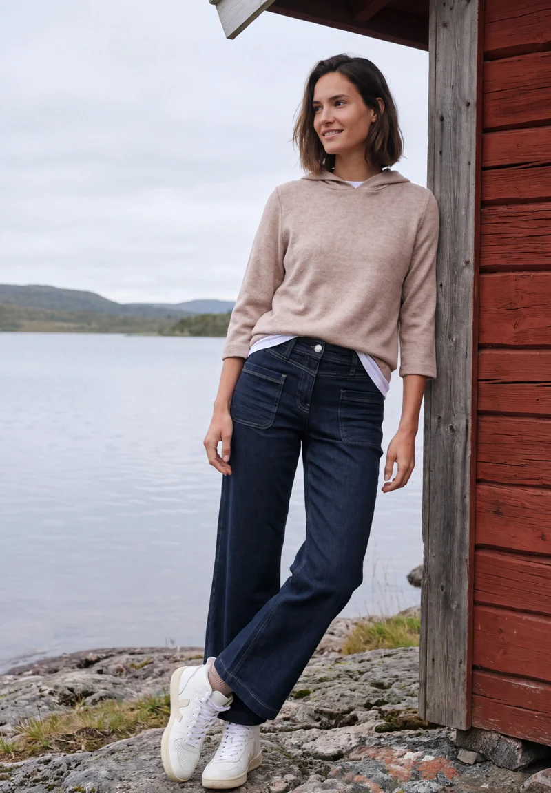NEELE High Waist Wide-Leg-Jeans