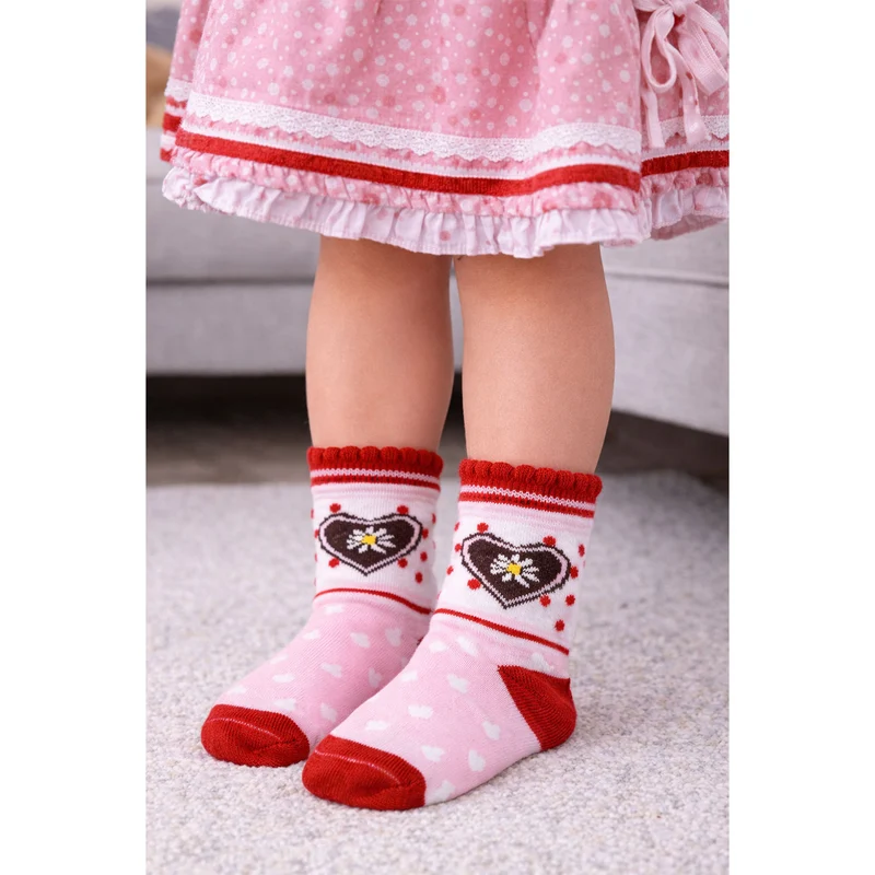BONDI Baby Kniestrümpfe "Herz" 86860 | Rose - Socken