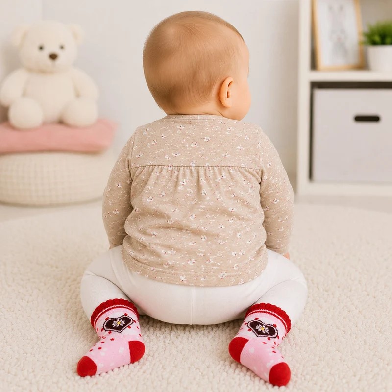 BONDI Baby Kniestrümpfe "Herz" 86860 | Rose - Socken