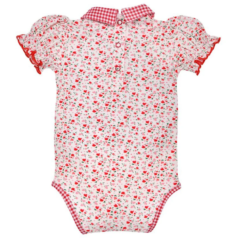 BONDI Baby Halbarm Body "I Mog Di" 86992 | Blumenalloverdruck