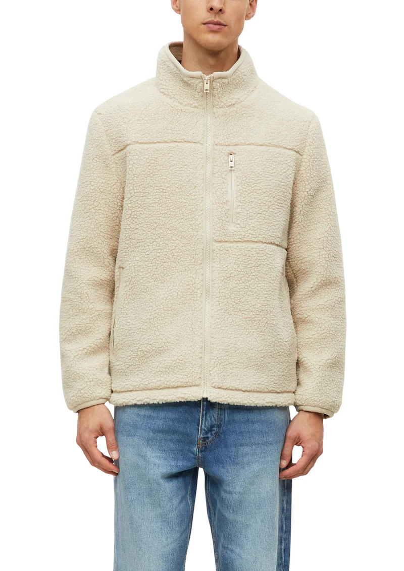 Teddy-Jacke mit Stehkragen