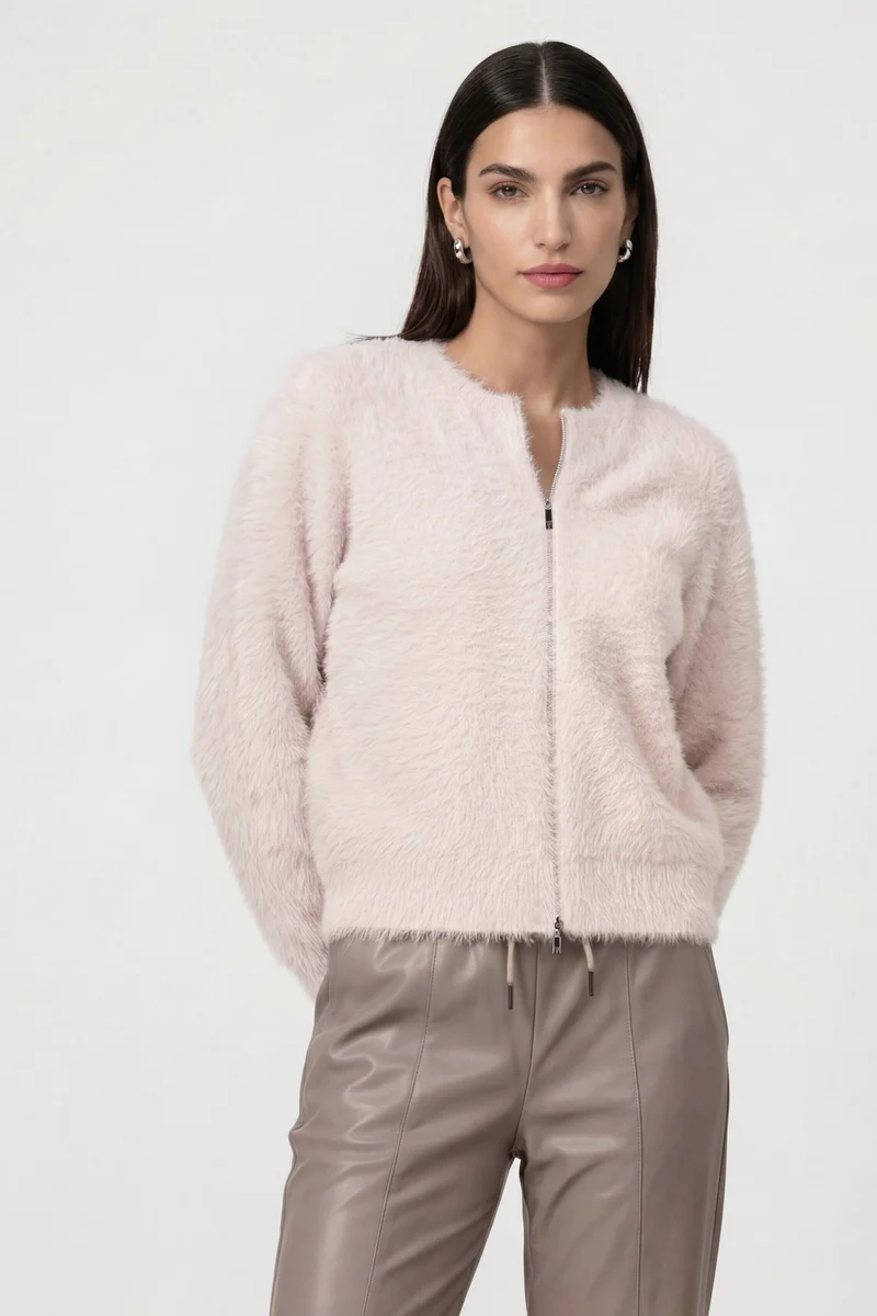 Strickjacke mit 2-Wege-Reißverschluss