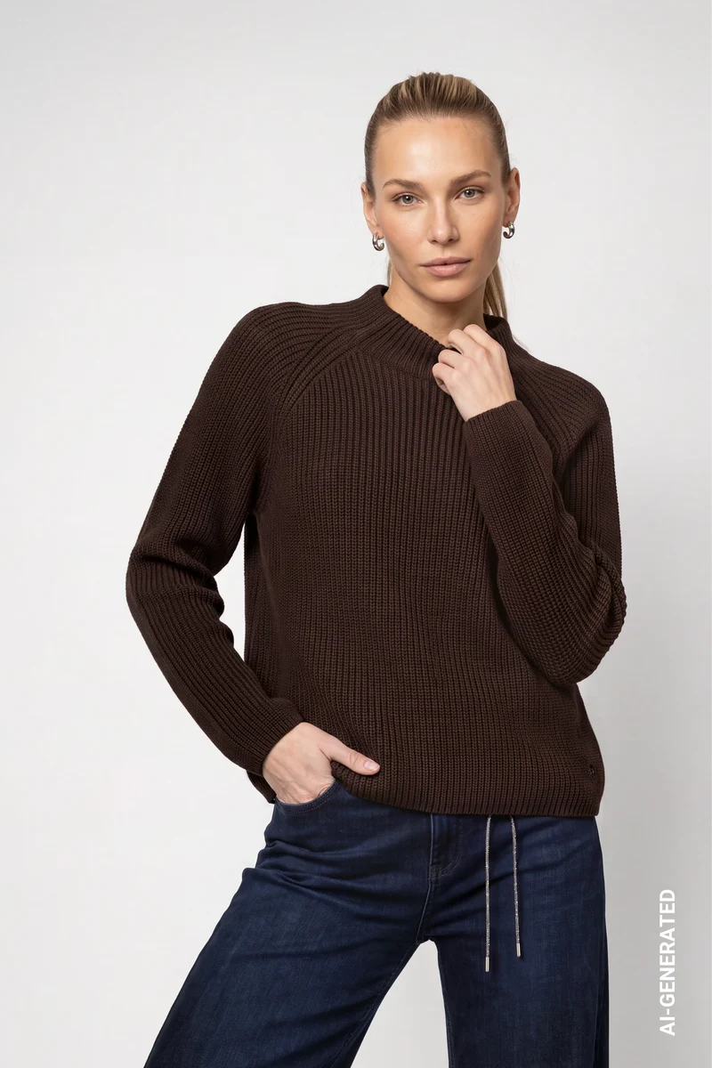 Strickpullover mit Perlfangstruktur