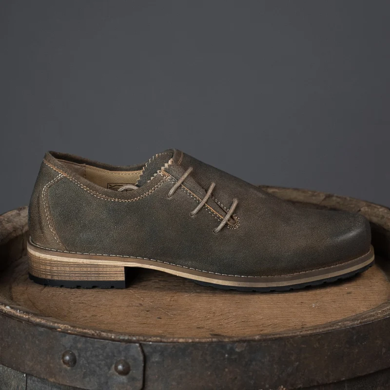 MeiSchua! Haferlschuhe Hans Seitliche Schnürung Braun