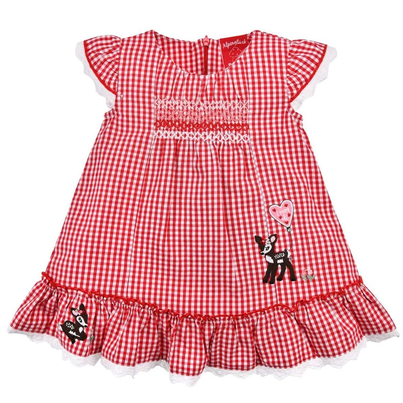 BONDI Baby Mädchen Sommerkleid "Bambi" 86757 | Rot Weiß Kariert