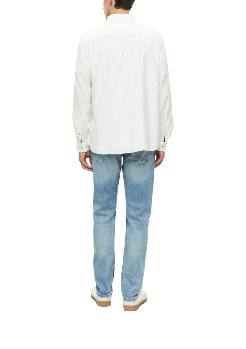 Soft-Touch-Hemd mit Button Down-Kragen