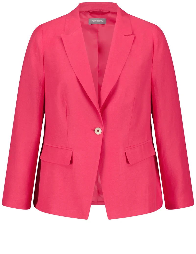 Blazer aus Viskose-Leinen-Mix