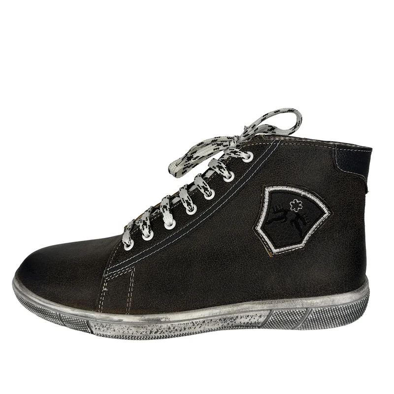 MADDOX Trachten Leder Schuhe Hohe Sneaker "Marinus" | Bernstein