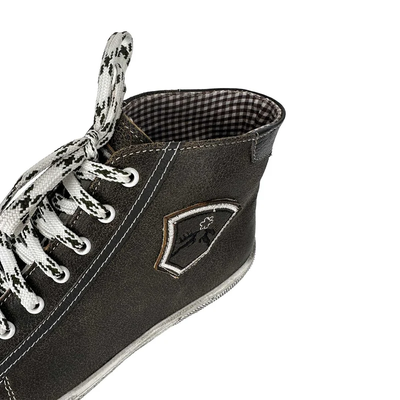 MADDOX Trachten Leder Schuhe Hohe Sneaker "Marinus" | Bernstein