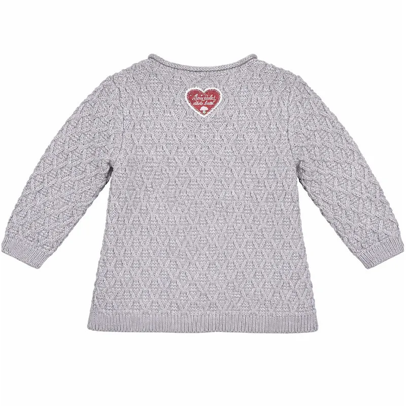 BONDI Mädchen Trachten Strickjacke "Alpenglück" 86852 | Grau