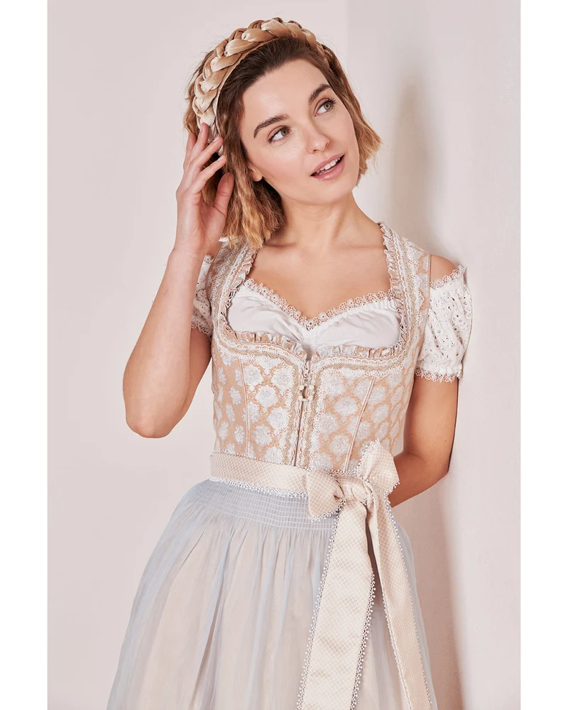 Krüger MADL Dirndl "Seraphina" 415267 | Natur Hellblau 60cm