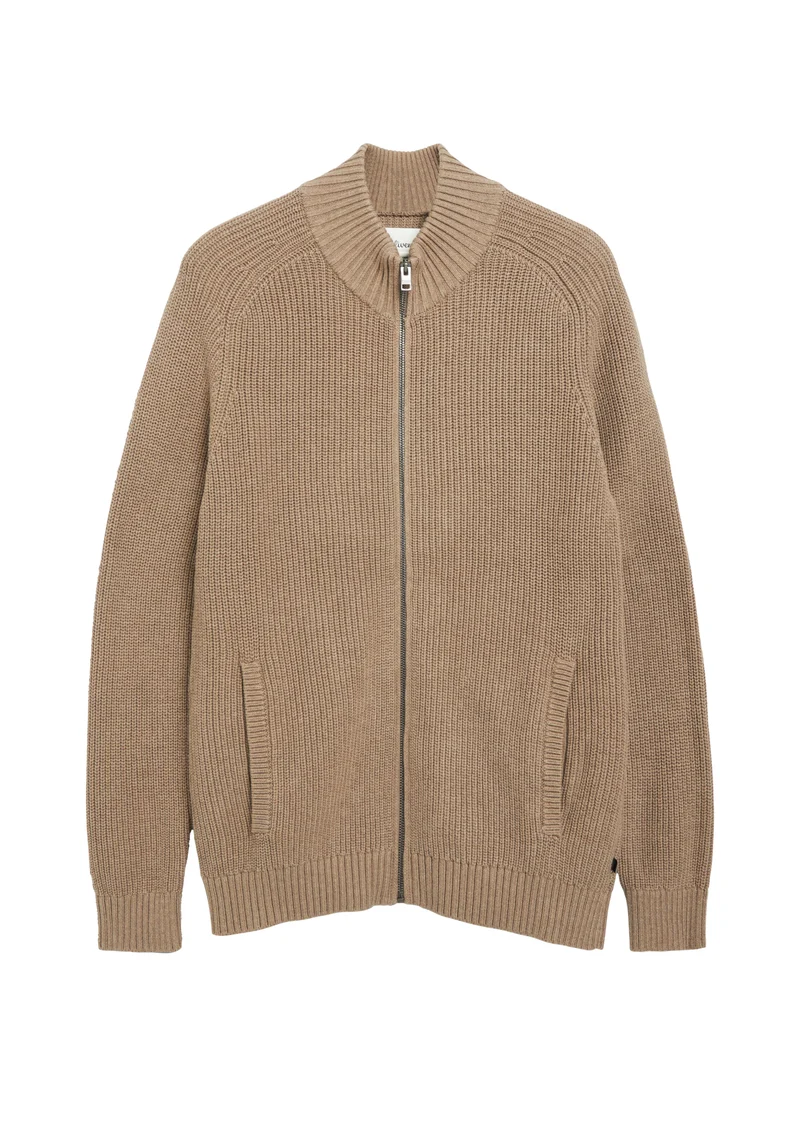 Strickjacke mit Stehkragen