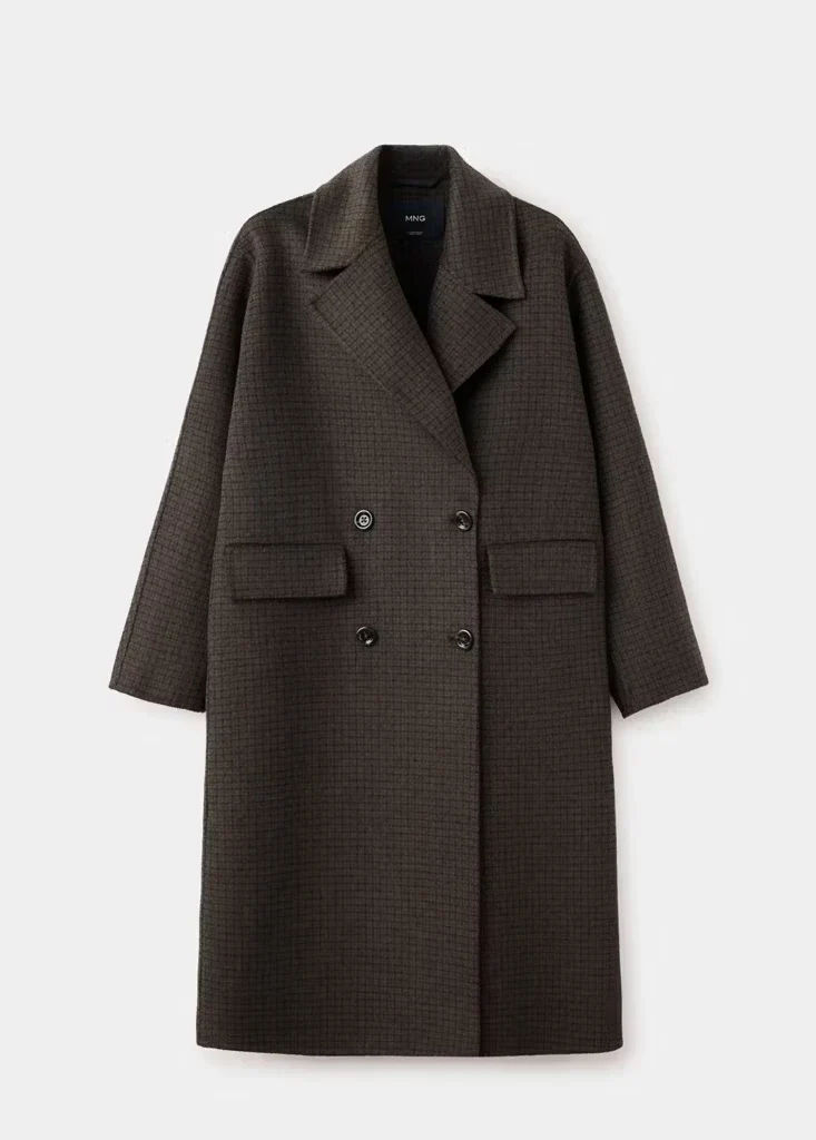 PICAROL Oversize-Wollmantel – Schokolade