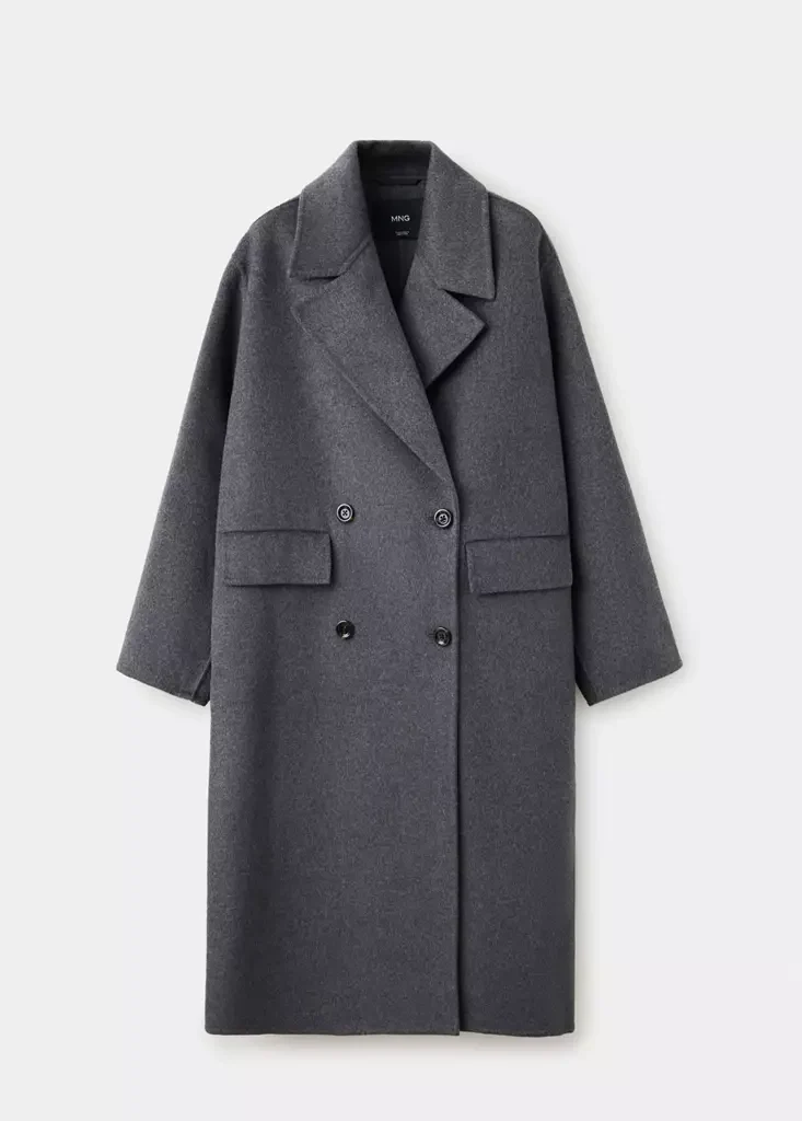 PICAROL Oversize-Wollmantel – Dunkelgrau