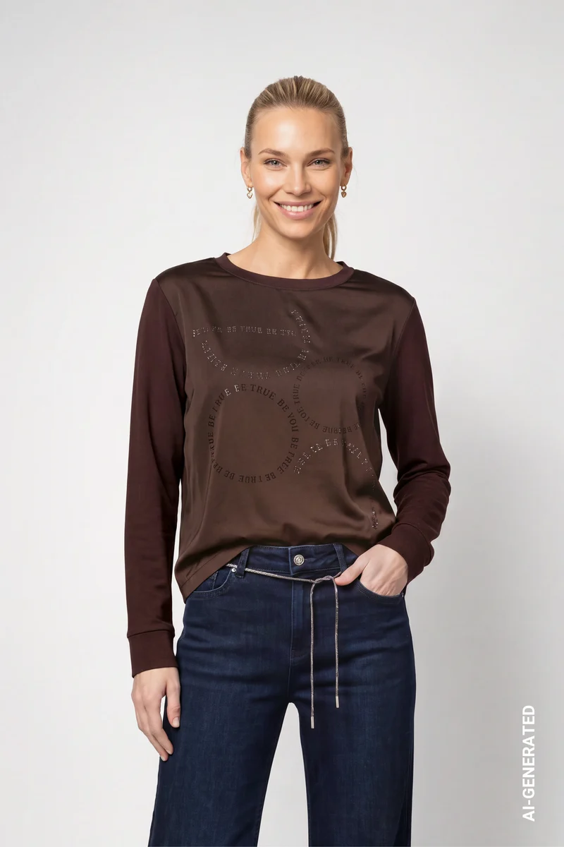 Blusenshirt mit Satinoptik