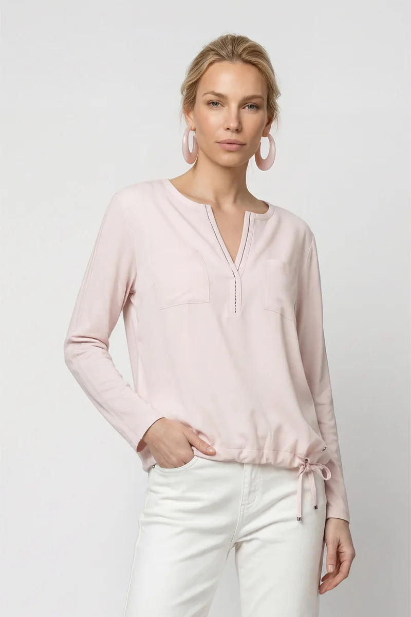 Blusenshirt mit Satinoptik