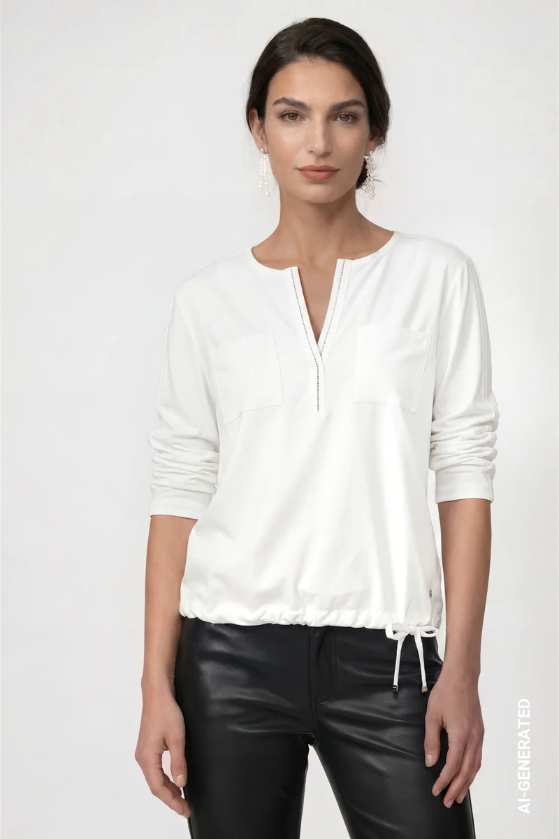 Blusenshirt mit Satinoptik