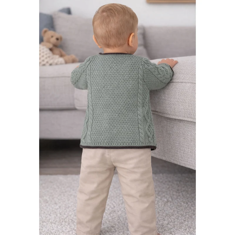 BONDI Baby Jungen Strickjacke 91785 | Kiwi
