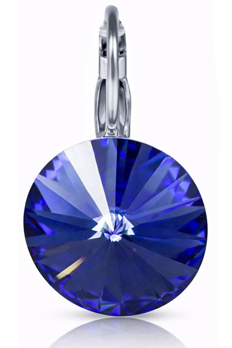LUISIA® Ohrringe Rivoli mit Kristallen von Swarovski® - 12 mm | Safir
