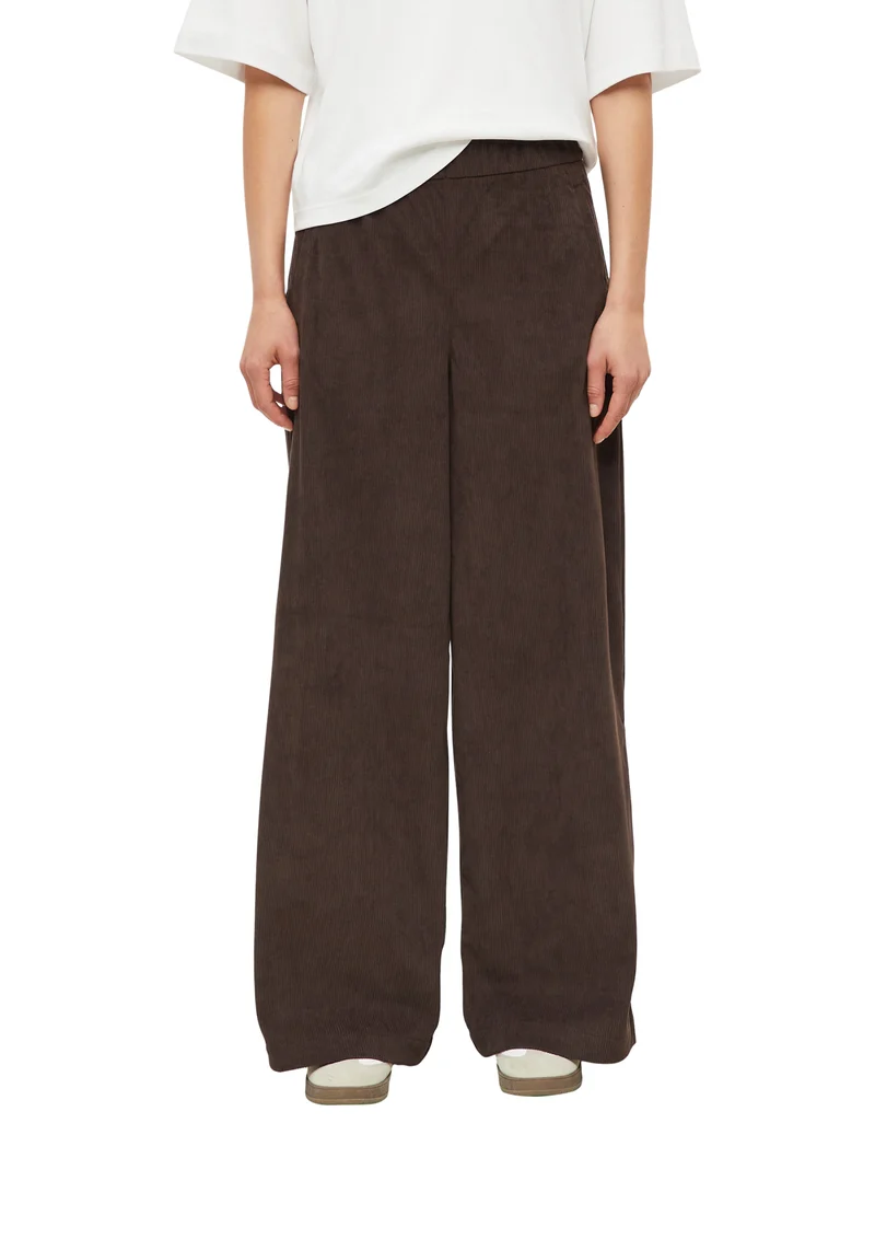 Wide-Leg-Hose aus Cord