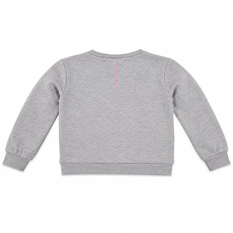 BONDI Mädchen Langarmshirt "Forever my friend" 36205 | Grey Melange