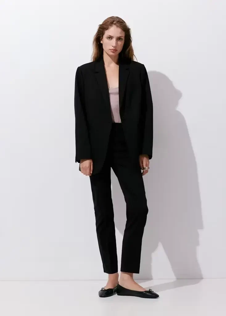 NEWCOLA Slim-Fit-Mid-Waist-Hose