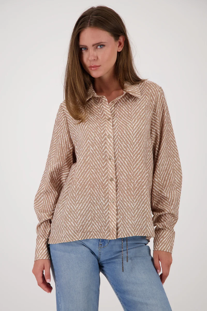 Bluse mit Fischgratmuster