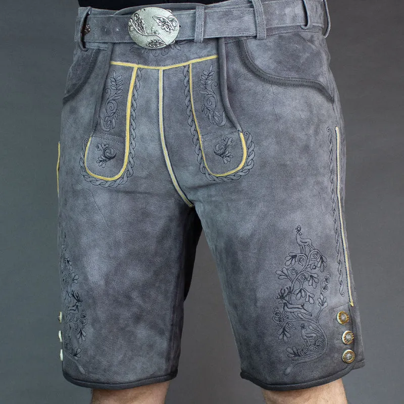 Datschi Trachten Lederhose Karl Dunkelgrau