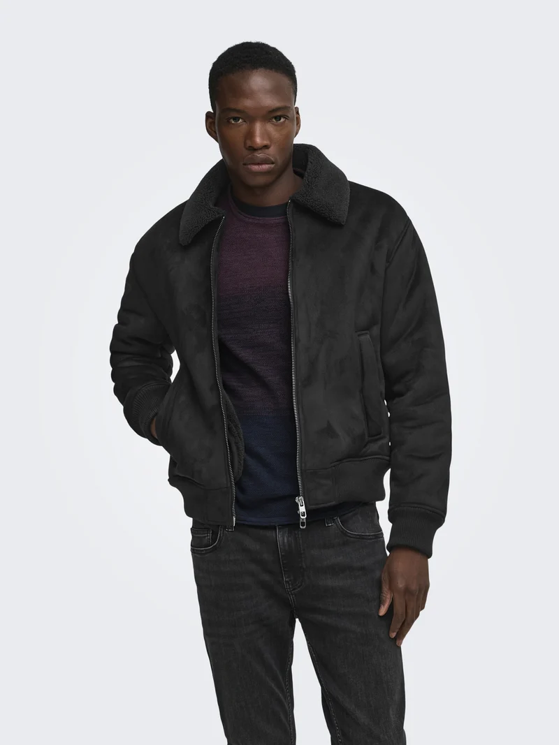 ONSSPENCER Teddyfell-Jacke