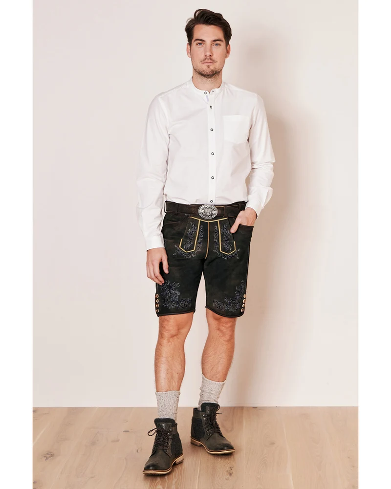 Krüger BUAM Trachtenhemd "Madoc" Slimfit 911667 | Weiß Hellblau