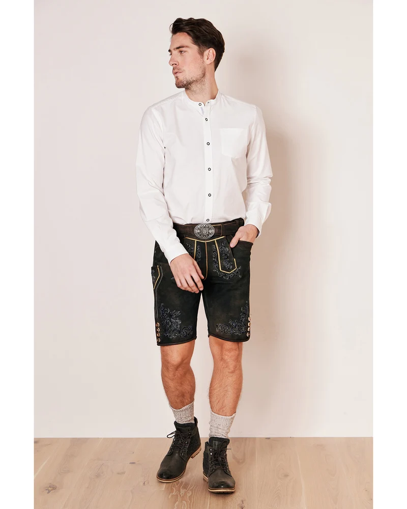 Krüger BUAM Trachtenhemd "Madoc" Slimfit 911667 | Weiß Hellblau