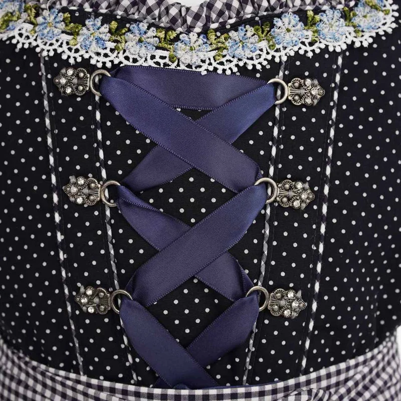 MADDOX Kinder Dirndl "Milena" 3-tlg. | Marineblau Weiß